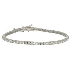 Witgouden Tennisarmband rondom Briljanten gezet. 4.63 Ct 