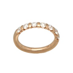 Rosé gouden Alliance ring met 7 Briljanten 0.87 Ct.