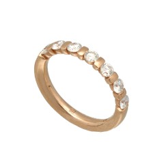 Rosé gouden Alliance ring met 7 Briljanten 0.87 Ct.