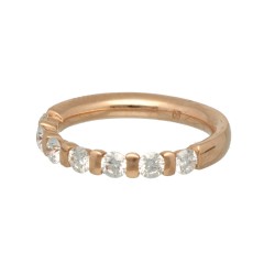 Rosé gouden Alliance ring met 7 Briljanten 0.87 Ct.