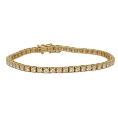 Geelgouden tennisarmband met 3.00 Ct