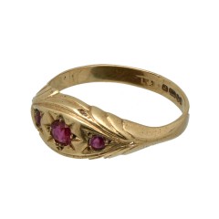 Vintage gouden ring met Robijnen