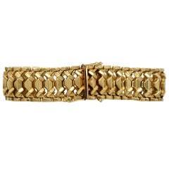 Vintage gouden schakel armband, 14 krt goud.