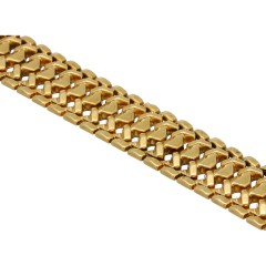 Vintage gouden schakel armband, 14 krt goud.