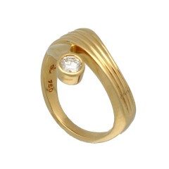 18 Krt. geelgouden Briljant ring 0.25 ct.