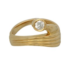 18 Krt. geelgouden Briljant ring 0.25 ct.