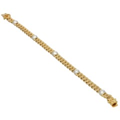18 Krt. massief gouden armband met briljanten. ca. 1.25 ct.