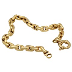 14 krt gouden palmier schakel armband.