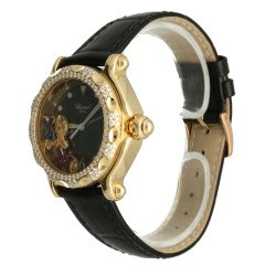 Chopard Happy Sport Fish Diamond Bezel Lady's 18 K.