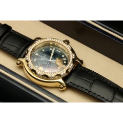 Chopard Happy Sport Fish Diamond Bezel Lady's 18 K.