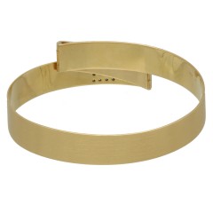 18 krt massief gouden armband met Briljant. Handgemaakt!