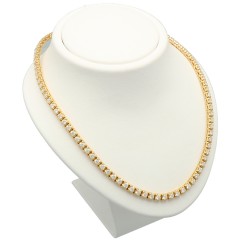 18 Krt. Tenniscollier totaal 7.08 ct Briljant