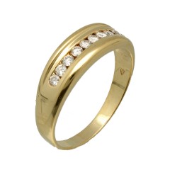 Geelgouden fantasie briljant ring 0.30 Ct