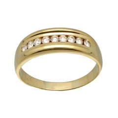 Geelgouden fantasie briljant ring 0.30 Ct