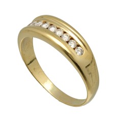 Geelgouden fantasie briljant ring 0.30 Ct