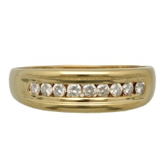 Geelgouden fantasie briljant ring 0.30 Ct