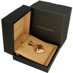 18 Krt geelgouden vintage hanger van Bulgari pyramide collectie