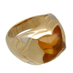 18 krt geelgouden ring van Bulgari Pyramide collectie