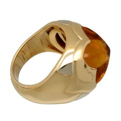 18 krt geelgouden ring van Bulgari Pyramide collectie