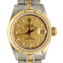 Tudor Princess Date Ref. 92413 ''Gold Linnen Diamond dial.