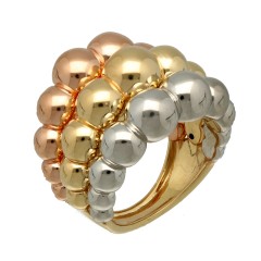 14 krt modieuze 3 colour ring.