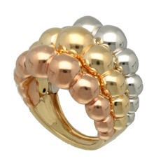 14 krt modieuze 3 colour ring.