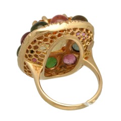 14 krt geelgouden exclusieve cocktail ring