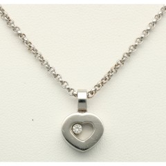 Chopard Happy Diamonds 18Krt. witgoud collier GERESERVEERD