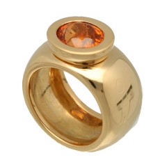 18 krt geelgouden design ring met citrien.