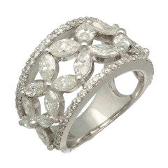 14 krt Witgouden ring met Diamant 2.96 Ct