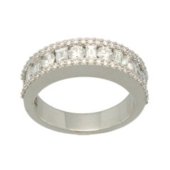 14 krt Witgouden rij-ring met Diamant 1.37 Ct