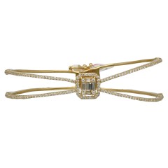 Geelgouden Armband bezet met Baguette en Briljant 1.24 Ct