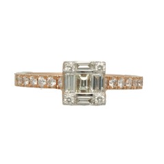 Rosé gouden ring met 0.58 Ct Diamant