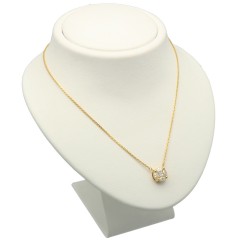 Geelgouden collier met Diamanten hanger 0.50 Ct