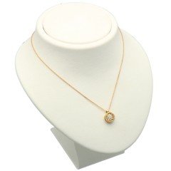 Geelgouden collier met Briljanten hanger