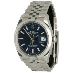 Rolex datejust 36 Ref.126200 Blue/Motif Dial 