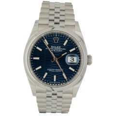 Rolex datejust 36 Ref.126200 Blue/Motif Dial 