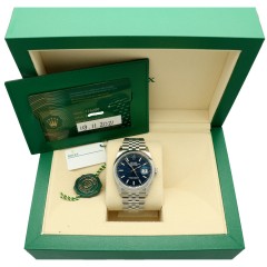 Rolex datejust 36 Ref.126200 Blue/Motif Dial 