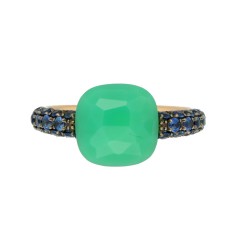 Pomellato Capri ring met Chrysopraas en Blauwe Saffier