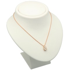 Rosé gouden collier met Markies en Princess Diamant