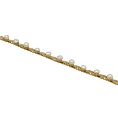 18 krt handgemaakte armband met Cultivé parels