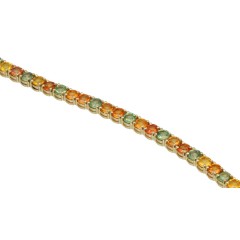 14Krt. gouden Tennisarmband Natuurlijke saffieren 15.44Ct.