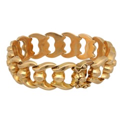 18Krt. Rose gouden brede Vintage armband 