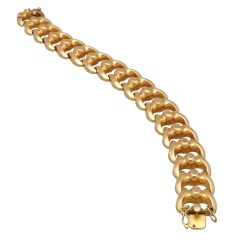 18Krt. Rose gouden brede Vintage armband 