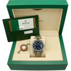 Rolex Datejust II 41mm Ref: 116300 ''Blue dial'' Full set