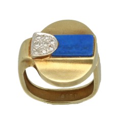 14Krt. Art-Design ring van Goudsmid Prof. Reiling