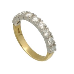 14 Krt Bi-Color Alliance ring met Briljant 0.81 Ct