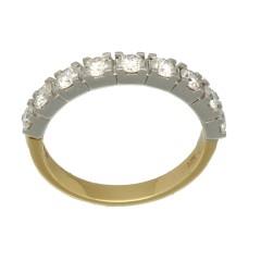 14 Krt Bi-Color Alliance ring met Briljant 0.81 Ct