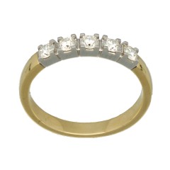 14 Krt Bi-Color Alliance ring met Briljant 0.45 Ct