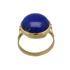 18 krt gouden ring met Lapis Lazulli